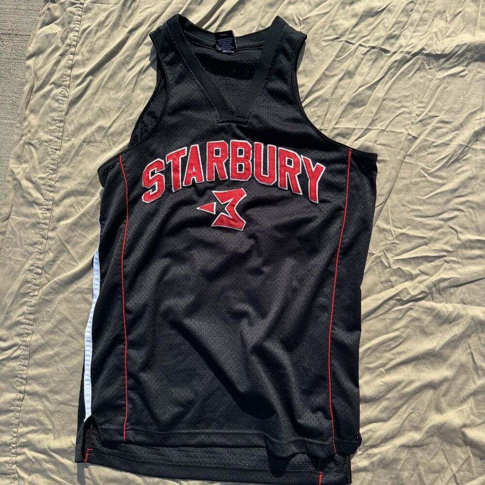 Vintage Starbury Basketball Jersey Stephon Marbury #3 Steve & Barry's Black Sz S